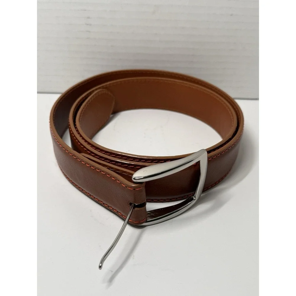 J. HILBURN MEN'S ITALIAN CALFSKIN LEATHER DRESS BELT 36 HANDCRAFTED IN USA